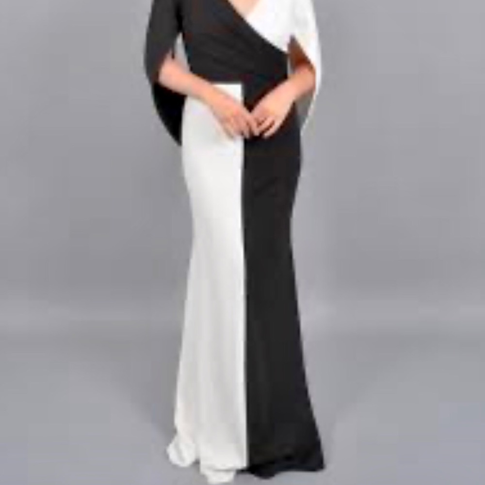COPY - NWT Betsy & Adam drape back evening gown
